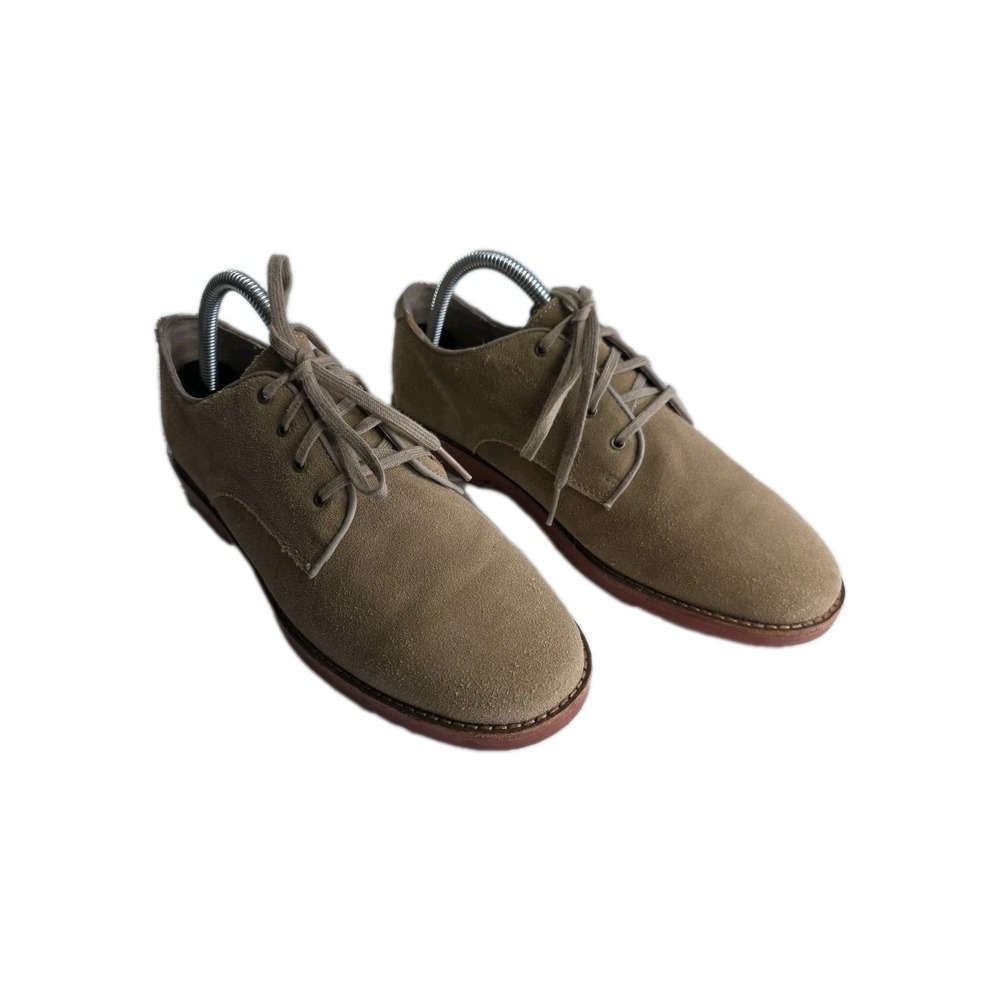 Polo Ralph Lauren Barton Oxford Shoes 92245 Boys Size 7 Tan Suede Dress Shoes